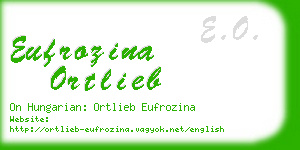 eufrozina ortlieb business card